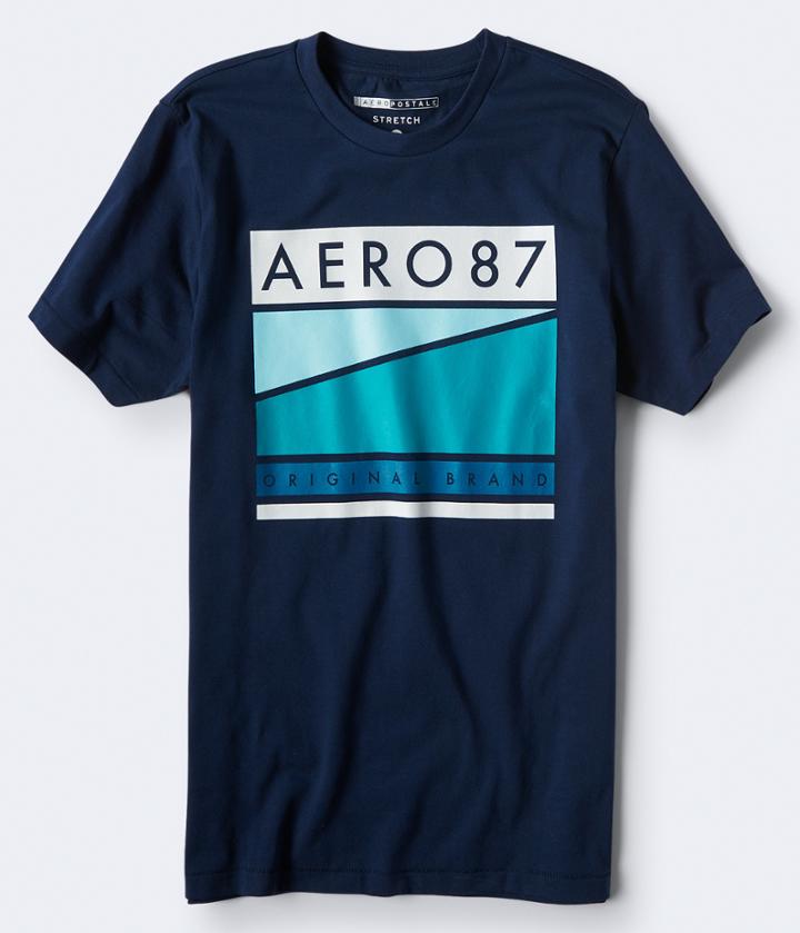 Aeropostale Aeropostale Aero 87 Original Stretch Graphic Tee - Black, Xsmall
