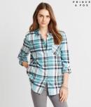 Aeropostale Long Sleeve Light Plaid Flannel Woven Shirt