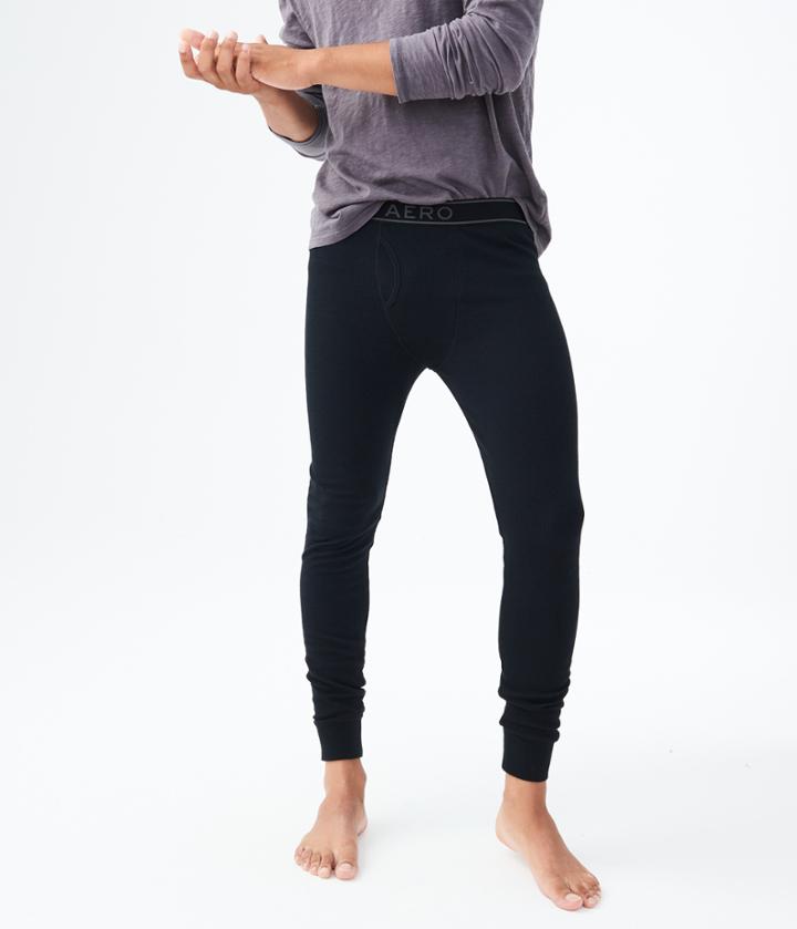 Aeropostale Aeropostale Logo Thermal Long Johns - Black, Small