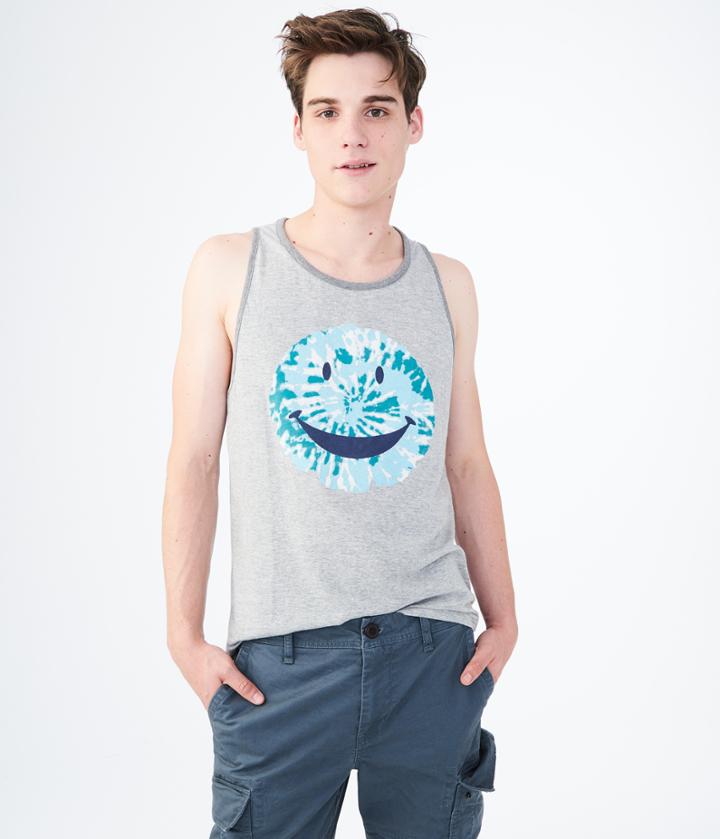 Aeropostale Aeropostale Smiley Face Tank - Light Heather Grey, Xsmall
