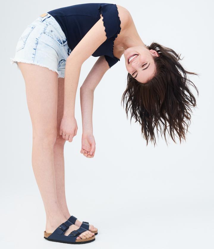 Aeropostale Aeropostale High-waisted Light Wash Paint Splatter Denim Shorty Shorts - Light Wash, 000