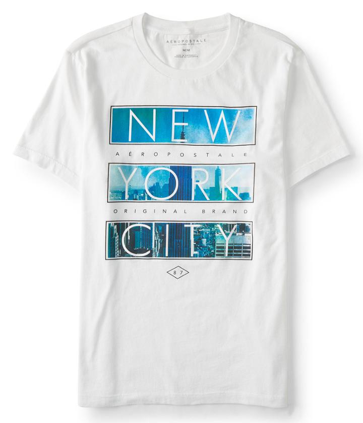 Aeropostale Aeropostale New York City Block Imagery Graphic Tee - Bleach, Medium