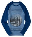 Aeropostale Long Sleeve Nyc Raglan Logo Graphic T