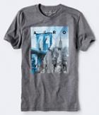 Aeropostale Aeropostale Aero New York Cityscape Graphic Tee - Medium Grey, Xsmall