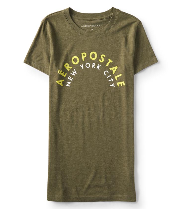 Aeropostale Aropostale Arch Graphic Tee - Olive, Xsmall