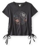 Aeropostale Aeropostale Floral Side-tie Graphic Tee - Dark Grey, Xsmall