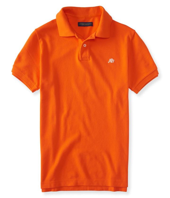 Aeropostale Aeropostale A87 Solid Logo Piqu Polo - Retro Red, Xsmall