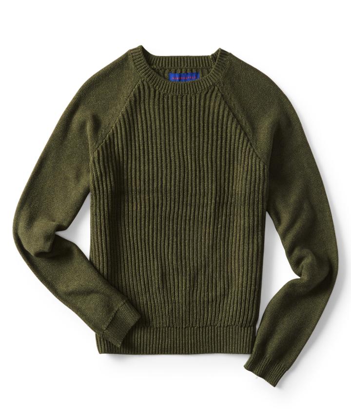 Aeropostale Aeropostale Mixed Stitch Raglan Sweater - Olive, Xsmall