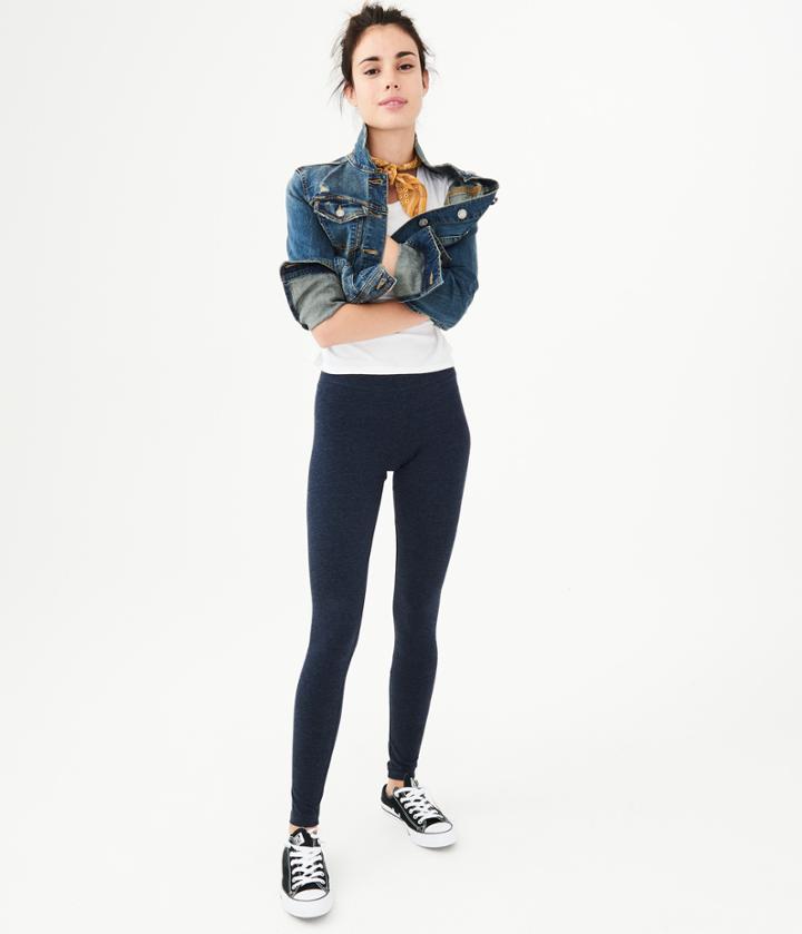 Aeropostale Aeropostale Solid Leggings - Navy, Xsmall
