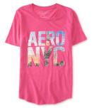 Aeropostale Aero Nyc Sequin Graphic T