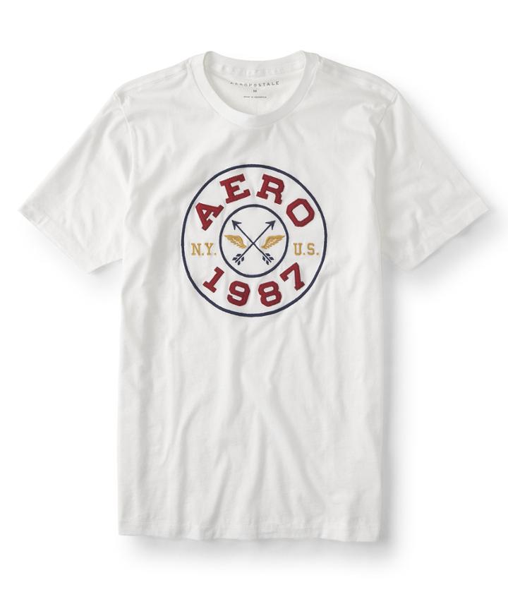 Aeropostale Aeropostale Aero 1987 Circle Graphic Tee - Bleach, Xsmall