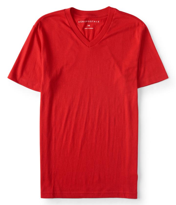 Aeropostale Aeropostale Solid V-neck Tee - Red Classic, Xsmall