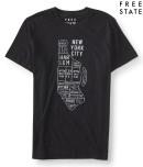 Aeropostale Free State Nyc Map Graphic T