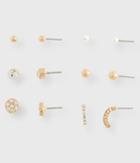Aeropostale Aeropostale Traditional Stud Earring 6-pack - Gold