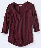 Aeropostale Aeropostale 3/4 Sleeve Solid V-neck Tunic Tee - Dark Red, Xsmall