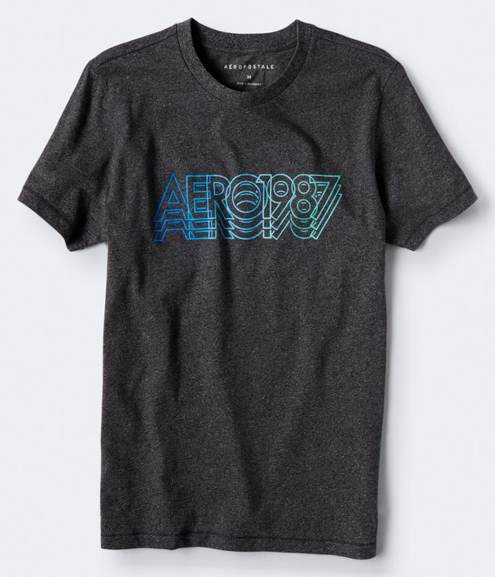 Aeropostale Aeropostale Aero 1987 Graphic Tee - Black, Small