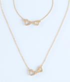 Aeropostale Aeropostale Heart Short-strand Necklace & Bracelet Set - Gold