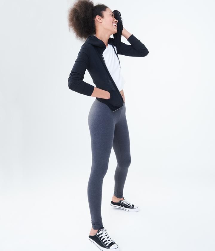 Aeropostale Aeropostale Solid Leggings - Grey, Xsmall