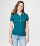 Aeropostale Aeropostale Solid Tipped Pique; Polo - Algiers Blue, Medium