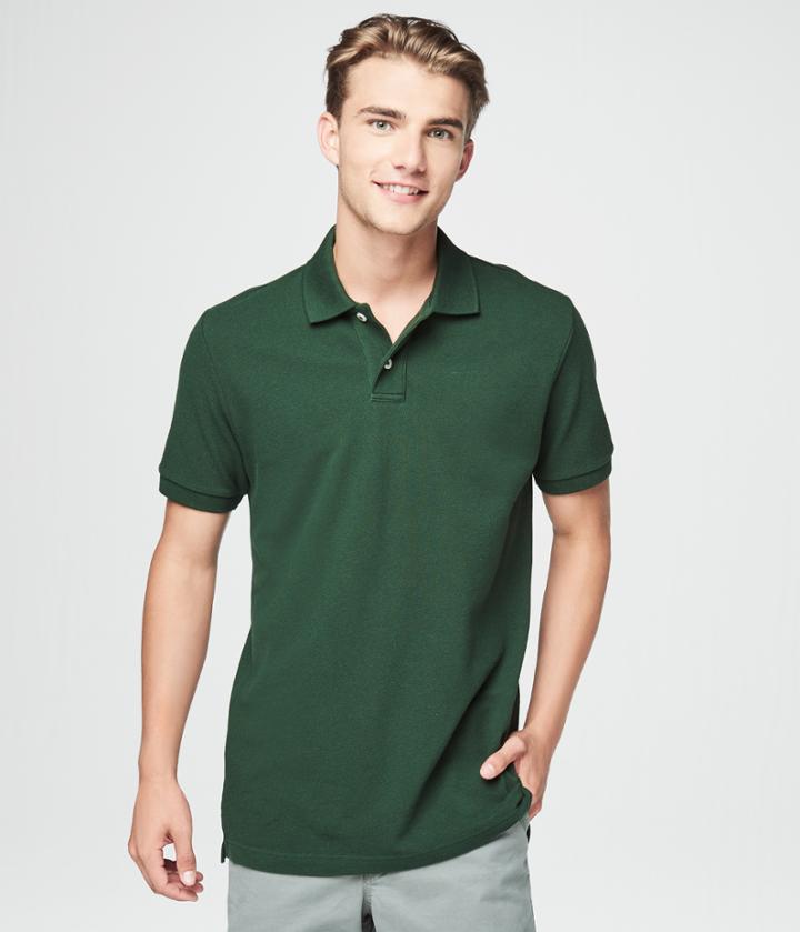 Aeropostale Aeropostale Solid Uniform Pique Polo - Pine Grove, Xsmall