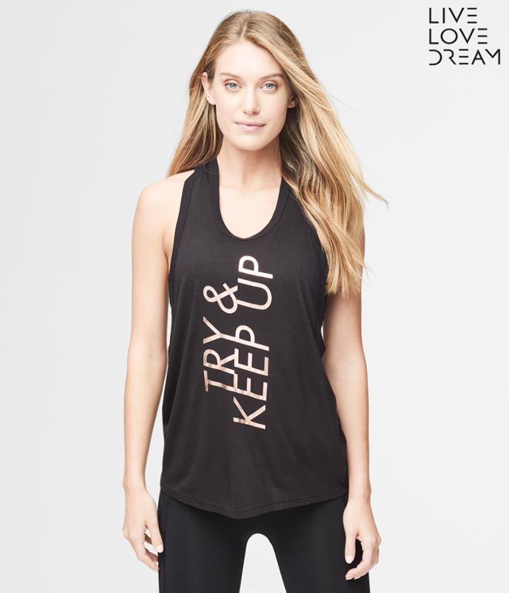 Aeropostale Aeropostale Lld Keep Up Racerback Muscle Tank - Black, Xsmall