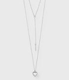 Aeropostale Aeropostale Heart Short/long-strand Necklace 3-pack - Dark Grey