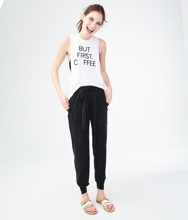 Aeropostale Aeropostale Lld Slouchy Belted Joggers - Black, Xxsmall