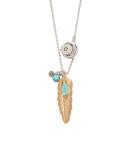 Aeropostale Moon Feather Long-strand Necklace