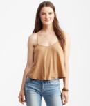 Aeropostale Lace-back Ribbed Crop Swing Tank