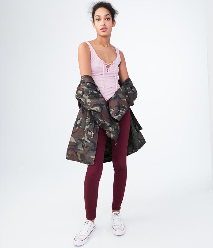 Aeropostale Aeropostale Ribbed Tie-front Tank - Light Pink, Xsmall