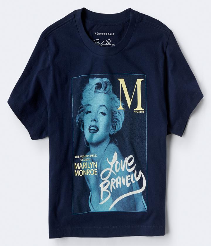Aeropostale Aeropostale Marilyn Monroe Graphic Tee - Navy, Xsmall