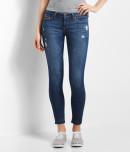 Aeropostale Dark Wash Destroyed Ankle Jegging