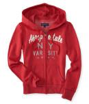 Aeropostale Ny Varsity Logo Full-zip Hoodie