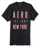 Aeropostale Aeropostale Embroidered Aero New York Graphic Tee - Black, Xsmall