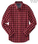 Aeropostale Long Sleeve Classic Gingham Woven Shirt
