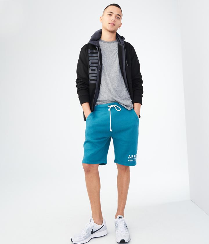 Aeropostale Aeropostale Aero New York Fleece Shorts - Teal, Xsmall