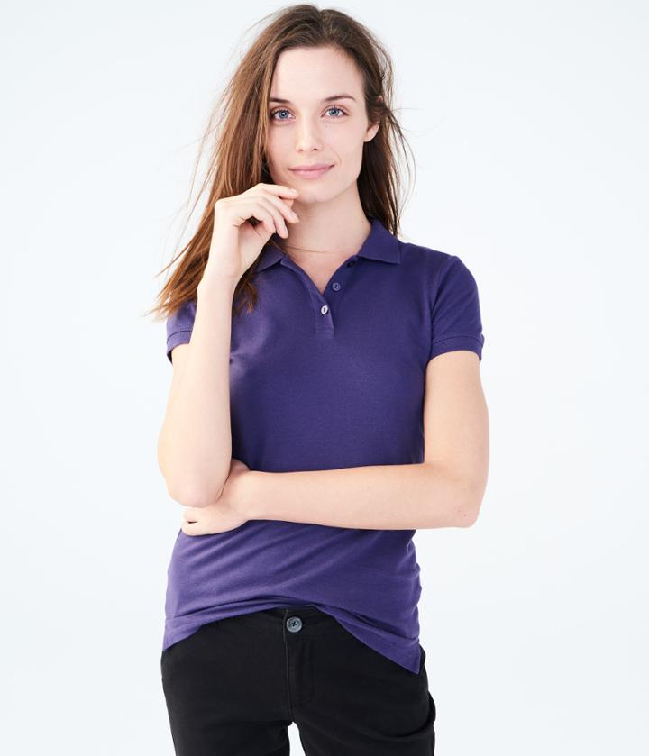 Aeropostale Aeropostale Solid Uniform Pique Polo - Midnight Purple, Small