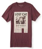 Aeropostale Aeropostale Lost Cat Graphic Tee - Dark Red, Xsmall