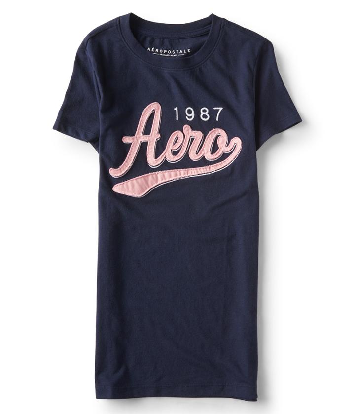 Aeropostale Aeropostale 1987 Aero Graphic Tee - Classic Navy, Xsmall