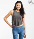 Aeropostale Lld Ribbed Scoop-hem Sleeveless Muscle Tee