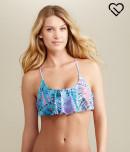 Aeropostale Lld Palm Frond Flouncy Halter Top