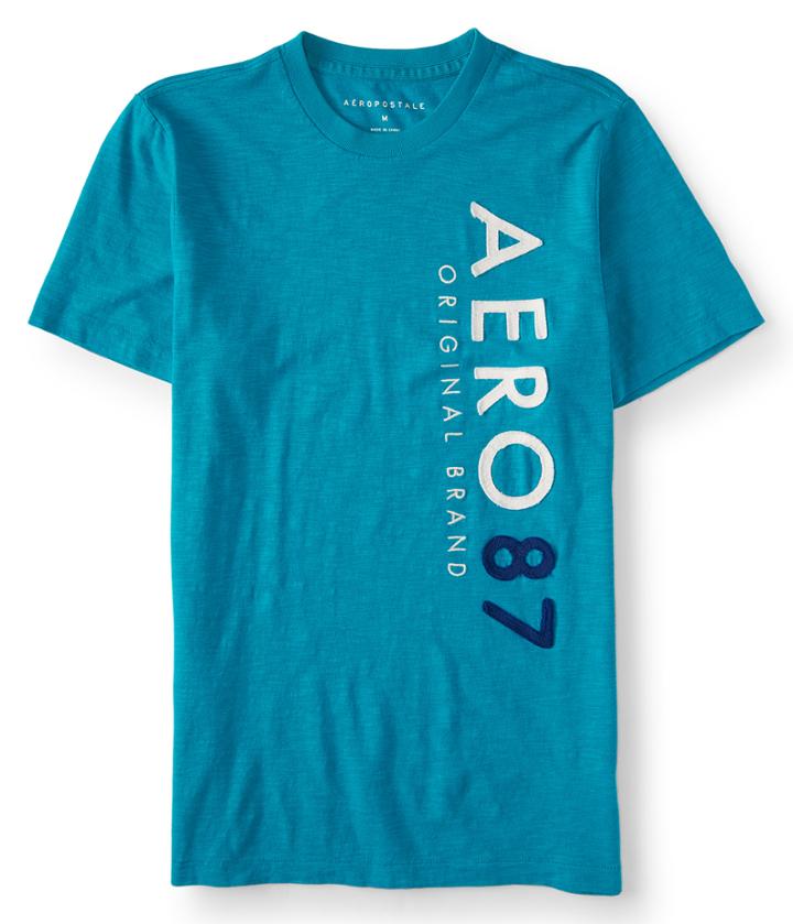 Aeropostale Aeropostale Vertical Aero 87 Graphic Tee - Lapis, Xsmall