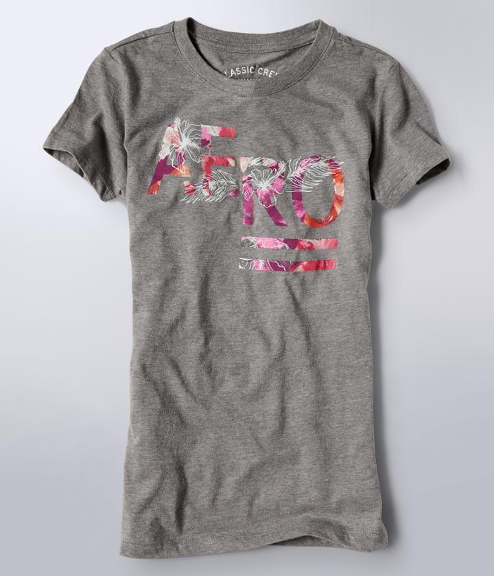 Aeropostale Aeropostale Aero Floral Graphic Tee - Medium Grey, Xsmall