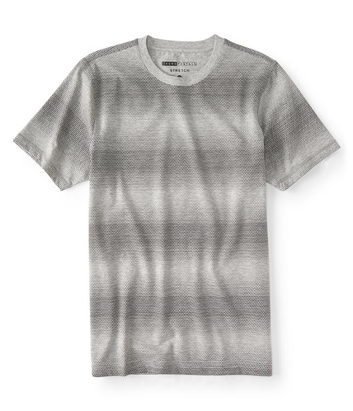 Aeropostale Aeropostale Gradient Triangle Stretch Graphic Tee - Light Heather Grey, Xsmall