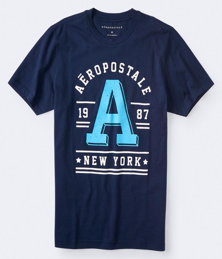 Aeropostale Aeropostale 1987 Graphic Tee - Black, Small