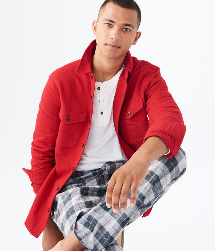 Aeropostale Aeropostale Plaid Sleep Pants - Medium Grey, Small