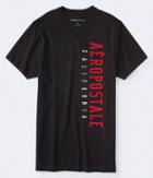 Aeropostale Aeropostale California V-neck Graphic Tee - Black, Small