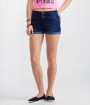 Aeropostale Seriously Stretchy High-waisted Dark Wash Shorty Shorts