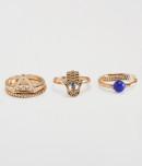 Aeropostale Hamsa Eye Ring 5-pack