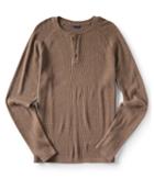Aeropostale Aeropostale Long Sleeve Solid Thermal Henley - Thorough Bred, Xsmall